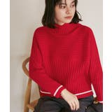 レッド系(61) | 【WEB限定カラーあり】アソートリブ切り替えニットプルオーバー リンクコーデ 新… | ROPE' PICNIC