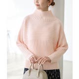 ピンク系(65) | 【WEB限定カラーあり】アソートリブ切り替えニットプルオーバー リンクコーデ 新… | ROPE' PICNIC