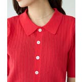 ハーフスリーブシアーポロニット | ROPE' PICNIC | 詳細画像32