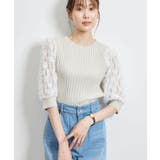 ライトグレー(08) | 袖レースニットプルオーバー | ROPE' PICNIC