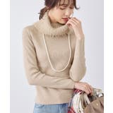 ベージュ(27) | 襟フェザーオフタートルニットプルオーバー | ROPE' PICNIC