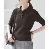 ミニケーブルハーフスリーブニットポロシャツ | ROPE' PICNIC | 詳細画像7 