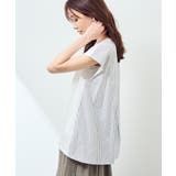 ストライプドッキングフレンチスリーブプルオーバー | ROPE' PICNIC | 詳細画像10 