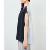 ストライプドッキングフレンチスリーブプルオーバー | ROPE' PICNIC | 詳細画像23 