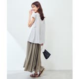 ストライプドッキングフレンチスリーブプルオーバー | ROPE' PICNIC | 詳細画像8 