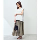 ストライプドッキングフレンチスリーブプルオーバー | ROPE' PICNIC | 詳細画像9 