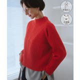 レッド(60) | もちもちリブ切り替えニットプルオーバー/イージーケア・リンクコーデ | ROPE' PICNIC