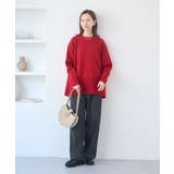 【新色追加】着丈が選べるクルーネックサイドスリットニットプルオーバー イージーケ… | ROPE' PICNIC | 詳細画像27 