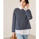 ネイビー系(41) | ボックスシルエットボーダーカットソー | ROPE' PICNIC