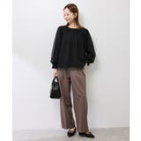 チュールドッキングボリュームスリーブニットプルオーバー | ROPE' PICNIC | 詳細画像2 