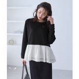 布帛ドッキングペプラムギャザープルオーバー | ROPE' PICNIC | 詳細画像5 