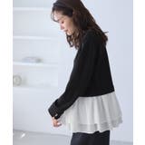 布帛ドッキングペプラムギャザープルオーバー | ROPE' PICNIC | 詳細画像6 