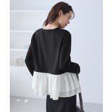 布帛ドッキングペプラムギャザープルオーバー | ROPE' PICNIC | 詳細画像8 