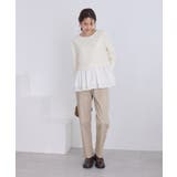 布帛ドッキングペプラムギャザープルオーバー | ROPE' PICNIC | 詳細画像9 