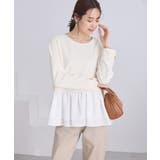 オフホワイト(15) | 布帛ドッキングペプラムギャザープルオーバー | ROPE' PICNIC