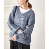 ゆるケーブル編みVネックニット | ROPE' PICNIC | 詳細画像14