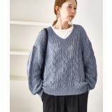 ゆるケーブル編みVネックニット | ROPE' PICNIC | 詳細画像15
