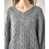 ゆるケーブル編みVネックニット | ROPE' PICNIC | 詳細画像25