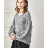 ゆるケーブル編みVネックニット | ROPE' PICNIC | 詳細画像6