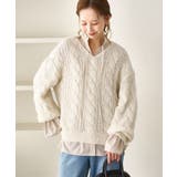 キナリ(16) | ゆるケーブル編みVネックニット | ROPE' PICNIC