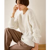 ホワイト(10) | ブークレカラーニット | ROPE' PICNIC