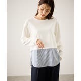 布帛ドッキングロングスリーブTシャツ | ROPE' PICNIC | 詳細画像18 