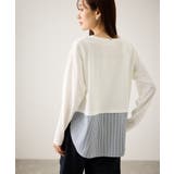 布帛ドッキングロングスリーブTシャツ | ROPE' PICNIC | 詳細画像19 