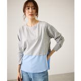 布帛ドッキングロングスリーブTシャツ | ROPE' PICNIC | 詳細画像2 