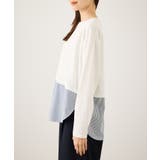 布帛ドッキングロングスリーブTシャツ | ROPE' PICNIC | 詳細画像25 