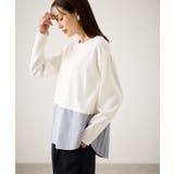 ホワイト系(12) | 布帛ドッキングロングスリーブTシャツ | ROPE' PICNIC