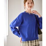 ブルー(44) | ビジューニットプルオーバー | ROPE' PICNIC