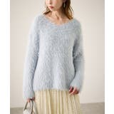 サックス(48) | フェザーVネックニット | ROPE' PICNIC