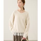 キナリ(16) | 【新色追加】スフレニットシリーズ Vネックニットプルオーバー イージーケア | ROPE' PICNIC