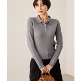 ポロカラーミニケーブルニット/イージーケア | ROPE' PICNIC | 詳細画像6 