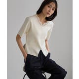 キナリ(16) | 襟レースドッキングニット | ROPE' PICNIC