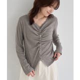 ライトグレー(08) | フロントギャザーVネックカットトップス | ROPE' PICNIC
