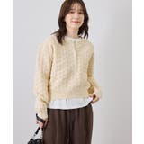 透かし編みスポンディッシュヘンリーネックニット | ROPE' PICNIC | 詳細画像8