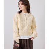 透かし編みスポンディッシュヘンリーネックニット | ROPE' PICNIC | 詳細画像9