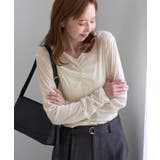 フロントギャザーVネックシアーフロッキートップス | ROPE' PICNIC | 詳細画像10 