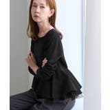 異素材ドッキング アシンメトリーペプラムカットトップス | ROPE' PICNIC | 詳細画像7 