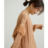 キャメル(25) | 【WEB限定】フリンジニットプルオーバー | ROPE' PICNIC