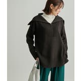 ブラック(01) | 【WEB限定】ハーフジップニットプルオーバー | ROPE' PICNIC