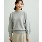 サックス(48) | 【WEB限定】パール使い格子ニットプルオーバー | ROPE' PICNIC