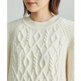 【WEB限定】ビッグケーブルニットプルオーバー | ROPE' PICNIC | 詳細画像4 