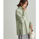グリーン系(35) | 【WEB限定】タートルネックスリットニットプルオーバー | ROPE' PICNIC