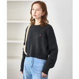 ケーブル編みクロップドニットプルオーバー | ROPE' PICNIC | 詳細画像5