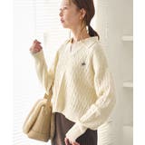 キナリ(16) | ケーブル編みクロップドスキッパーニット | ROPE' PICNIC