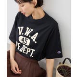 ブラック(01) | 【Champion チャンピオン別注】アソートロゴプリントオーバーサイズTシャツ… | ROPE' PICNIC