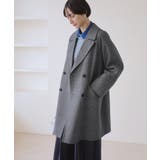 ブラック系(02) | ジャージメルトン無地＆チェックオーバーPコート 一部WEB限定カラー リンクコー… | ROPE' PICNIC