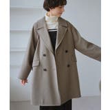 ブラウン(20) | ジャージメルトン無地＆チェックオーバーPコート 一部WEB限定カラー リンクコー… | ROPE' PICNIC